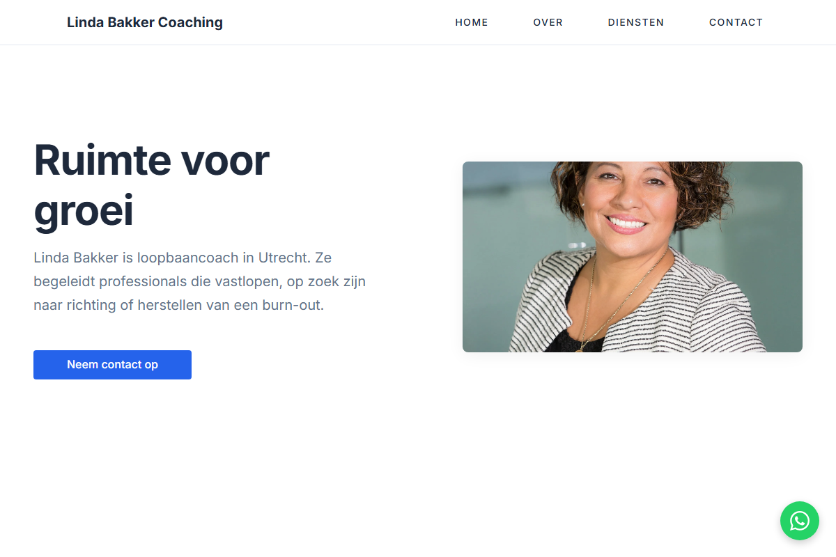 Modern & Minimaal template — Coach Lisa